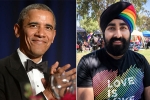 sikh man with rainbow turban, pride month 2019, pride month 2019 sikh man s rainbow turban impresses barack obama, Pride month