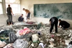 Honeywell weapons, UNRWA base camp, israel strike on school dozens killed, F 16 fighter jets