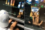 Indians stealing in US, Indians stealing in US, watch video of young indian american man allegedly stealing cookies from a vending machine goes viral, Punjabis