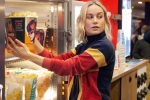 captain marvel trailer, captain marvel trailer, captain marvel star brie larson surprises her fans in amc theaters by serving popcorn, Captain marvel