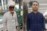Jayesh patel, jayesh patel in rajiv gandhi international airport, young man caught posing as senior citizen to fly to abroad, Rajiv gandhi