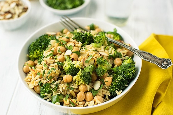 Chickpea Broccoli Bowl for healthy lunch